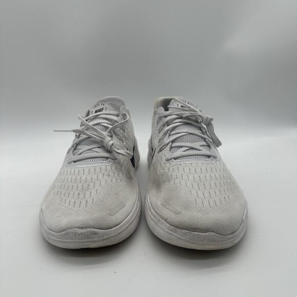 Mens Size 11.5 Nike Free RN 2018 942836-100 White Running Shoes Sneakers - Picture 2 of 9